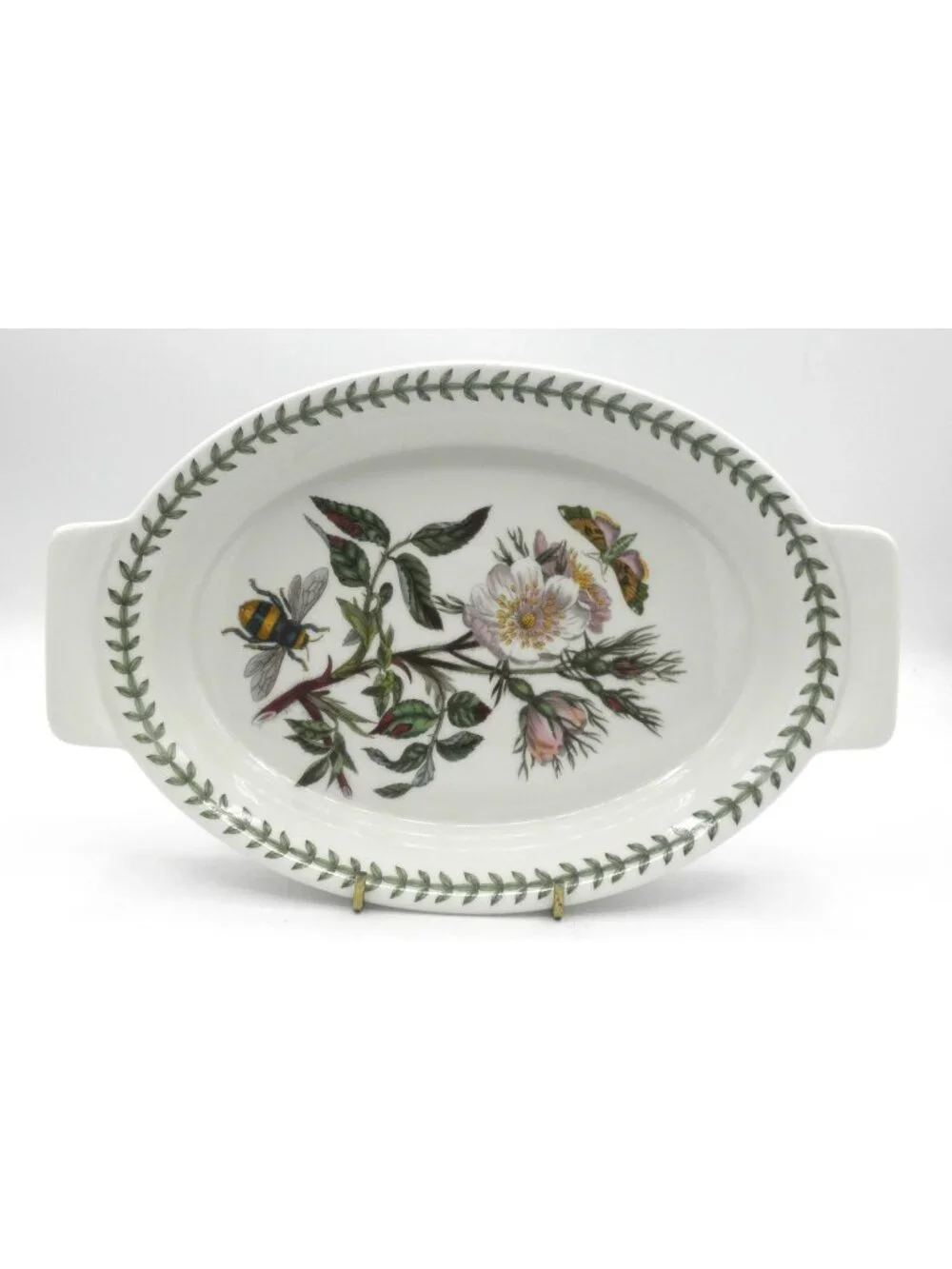 Portmeirion Botanic Garden 10 Inch Oval Handled Gratin Dish Baker PRTBOG